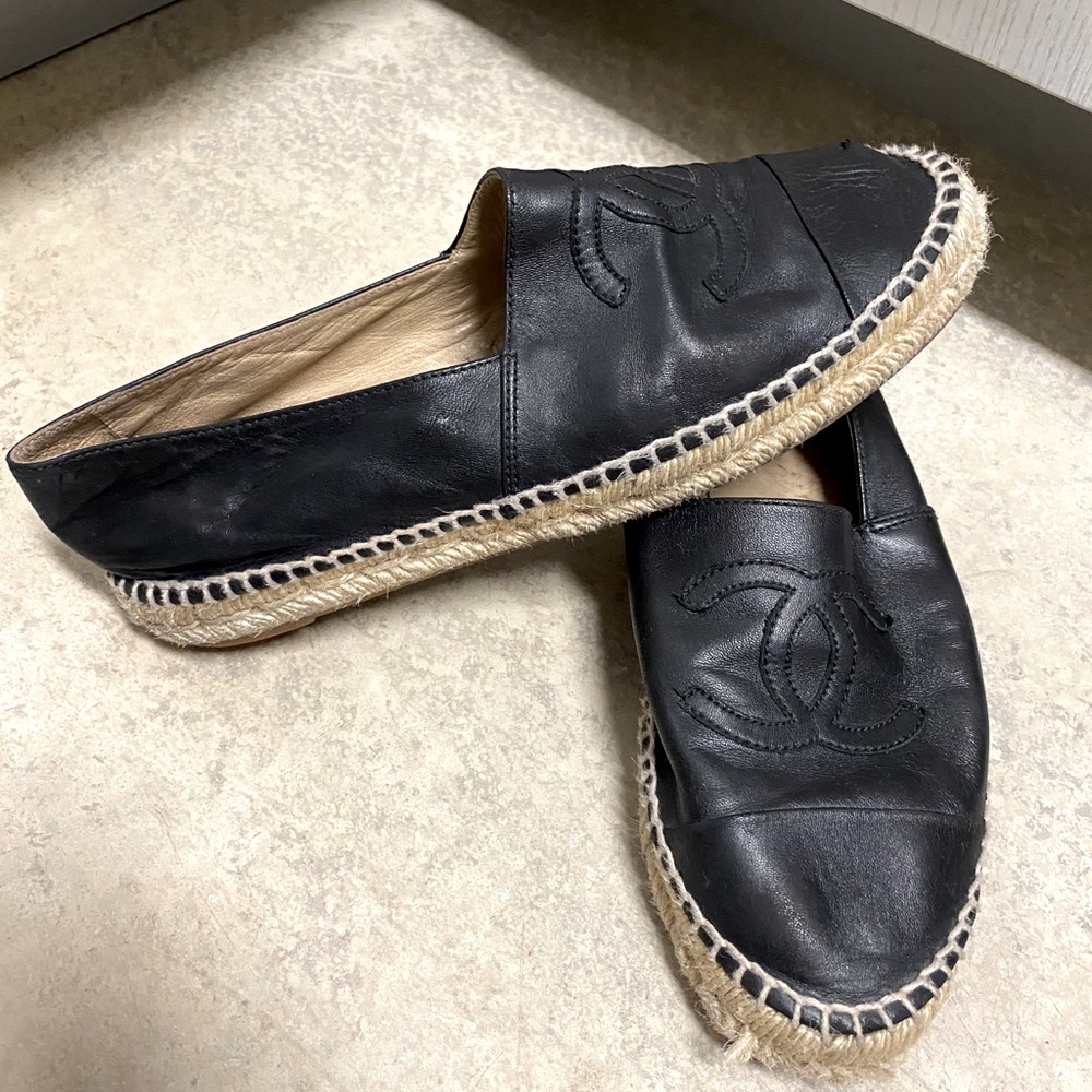 Chanel Leather Espadrilles